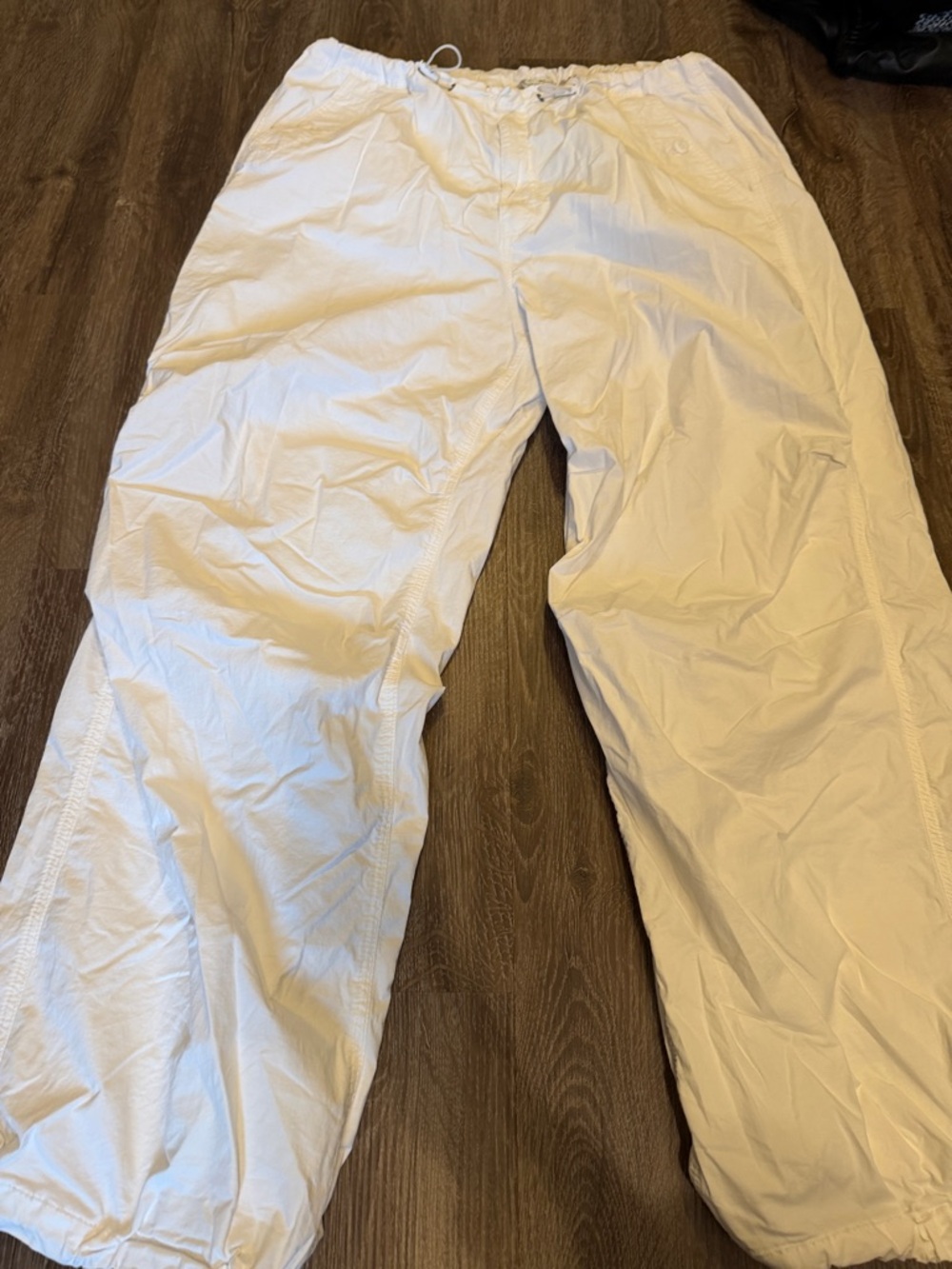 American Eagle Outfitters White Drawstring Track Pants